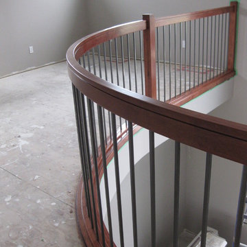 New Construction - Prairie Mission Rail & Post Project with Metal Spindles