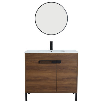 36" Sink Vanity With KD Package, Plywood, Smc Top, No Faucet