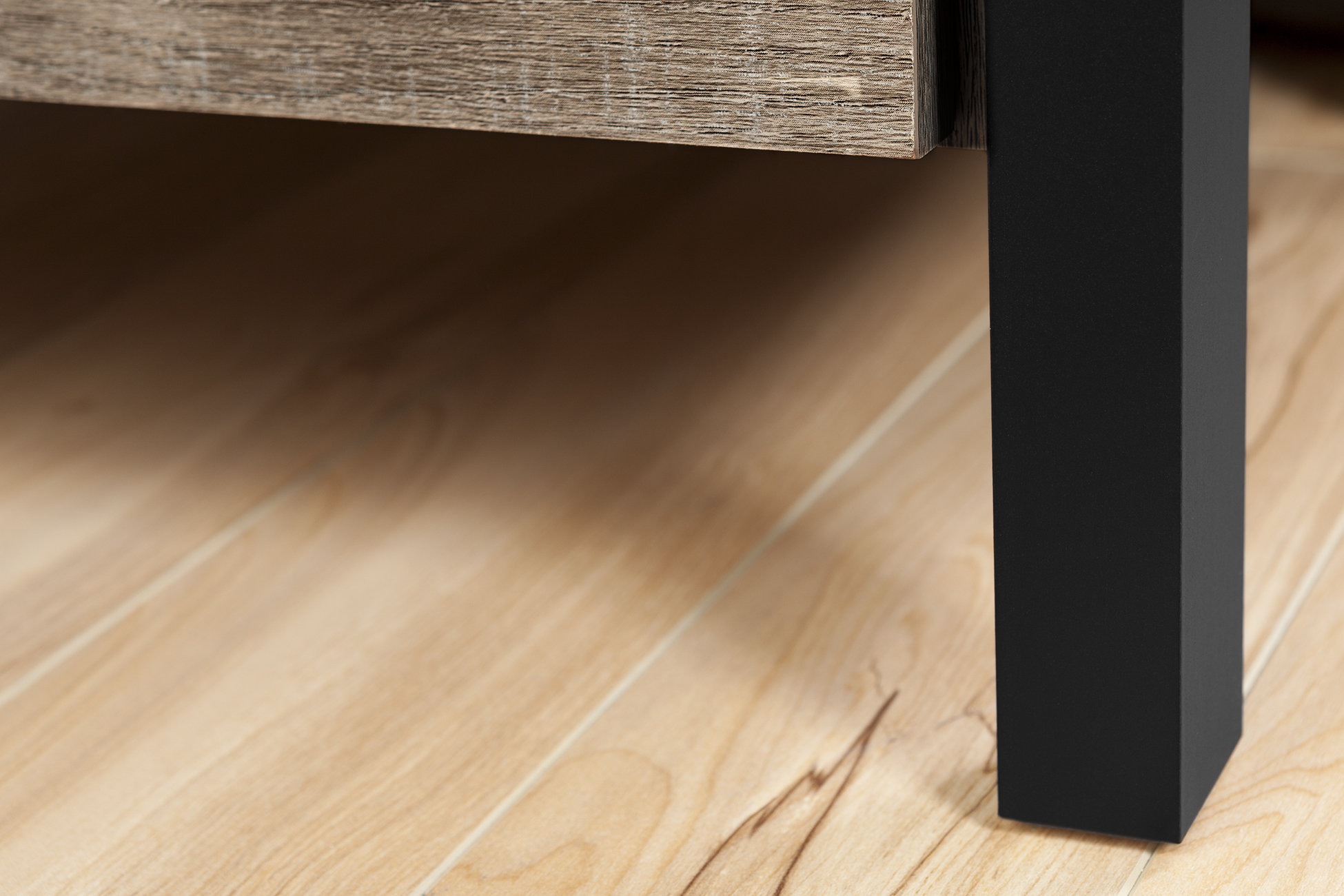 South Shore Munich 2-Drawer Nightstand, Weathered Oak And Matte Black