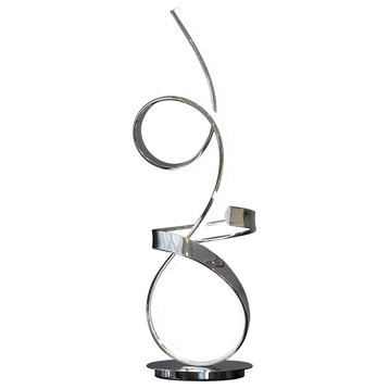 Amsterdam Table Lamp Integrated LED Strip & Touch Dimmer, Chrome