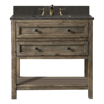Legion Furniture Legion Furniture Single Sink Vanity, Rustic Brown, 36"