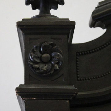 20th Century Ebonized Empire French Louis XVI Style Armoire