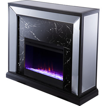 Trandling Color Changing Fireplace, Antique Silver