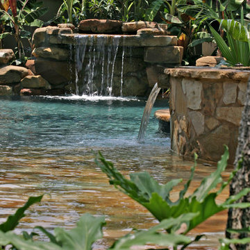 Waterfall & Spa With Beach Entry