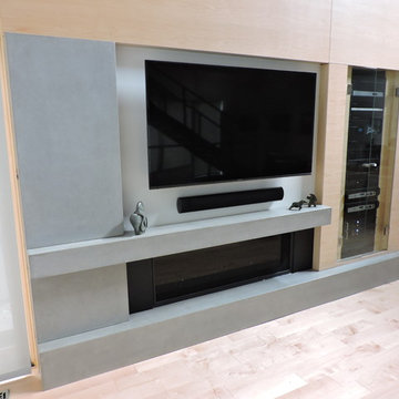 Custom Concrete Fireplace Mantle