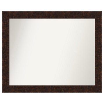 William Mottled Bronze Narrow Non-Beveled Wall Mirror 32x26 in.