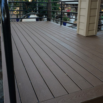 Burned Deck Rebuild with Trex Decking – Carmichael, CA