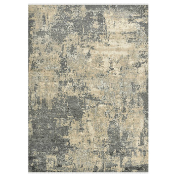 Mystique Linden Area Rug, Dark Gray, 9' x 12', Abstract