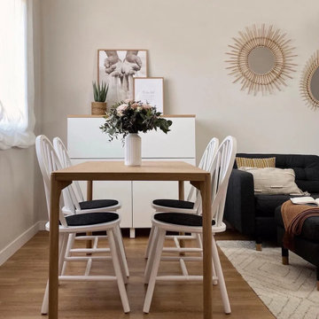 vidaXL Dining Chairs 4 pcs White Solid Rubber Wood