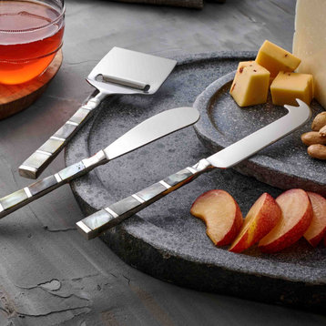 Abalon Serving Utensils, Cheese Knives