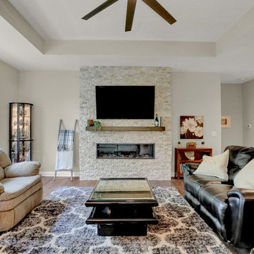 Electric Fireplace, Custom Veneer & Mantle Installation
