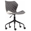 Modern Home Ripple Mid-Back Office Task Chair, White/Gray