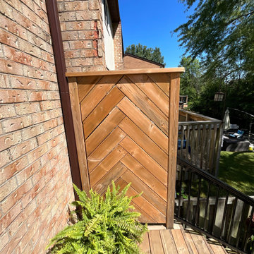 Pressure Treated Deck With Glass Railings
