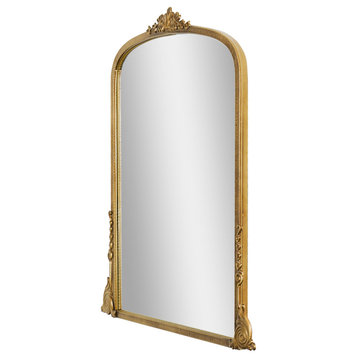 Head West Arch Antique Gold Ornate Metal Accent Wall Mirror