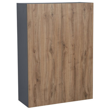 36 x 42 Wall Cabinet-Double Door-with Natural Teak door