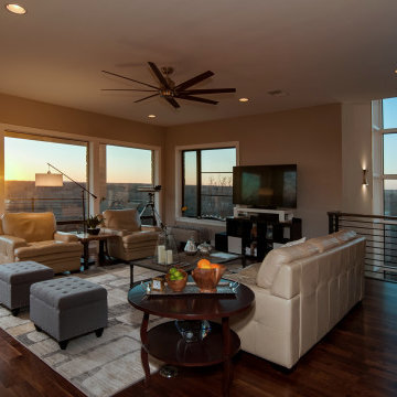 Milgard Black Fiberglass and Aluminum Windows and Doors - TX Lake House