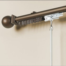 Custom Wrought Iron 1" Traversing Drapery Hardware - Window Treatment Accessories