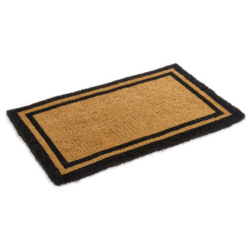 Classic Black Bordered Coco Mat in variety of Sizes, 36"x60"