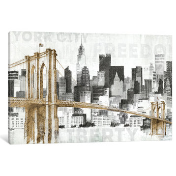 "New York Skyline I" by Avery Tillmon, Canvas Print, 18"x12"