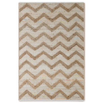 Hand Woven Brown and Burghundy Diamond Patterned Jute Rug by Tufty Home, 2x3