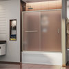 DreamLine Infinity-Z 56-60" Frameless Sliding Tub Door, Fr. Glass, Br. Nickel