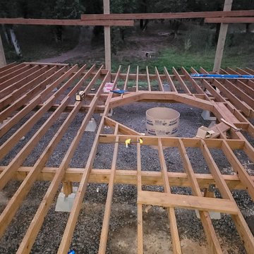 30x40 Covered deck with outdoor kitchen