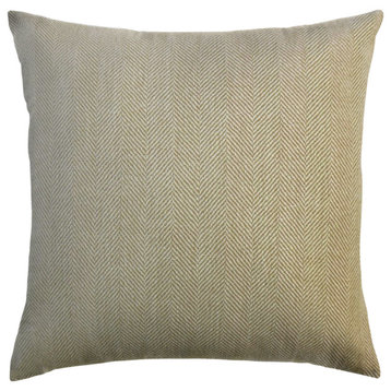The Pillow Collection Beige York Throw Pillow, 18"
