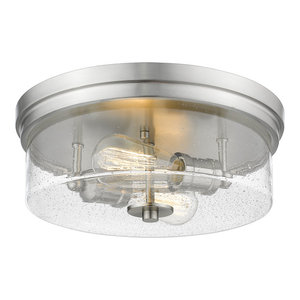 Matte Opal Z-Lite 411F2 2-Light Flush Mount