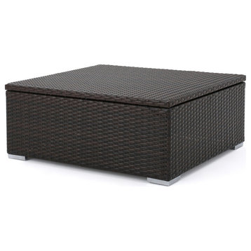 Outdoor Wicker Storage Coffee Table