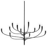 Hudson Valley Lighting - Labra 12-Light Chandelier, Aged Iron - Inspired by nature, Labra's beautiful form is open, airy and elegant. Slender, swooping arms stretch upward giving the piece a decidedly botanical feel. This refined fixture will bring a sense of calm to any space.