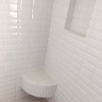 Beachside condominum at Sandpiper Cove shower tile and seat