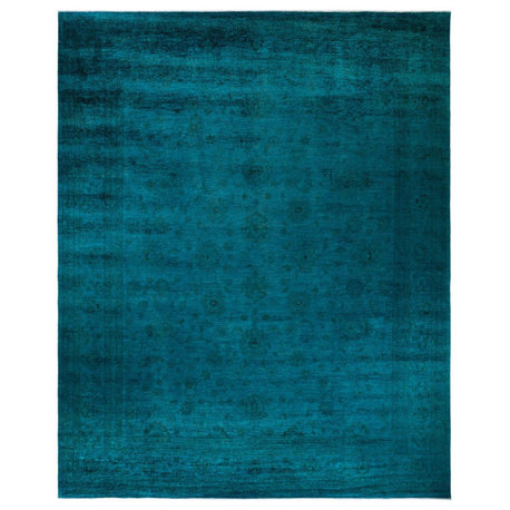 Vibrance, One-of-a-Kind Handmade Area Rug Blue, 12'0"x14'10"