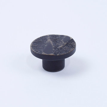Jean-Paul Acrylic Engraved 50mm Knob, Black