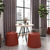Stackable Plastic Side & End Table No Back Lounge Chair For Work Home, Orange