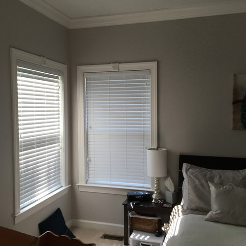 One panel curtains for master bedroom and what to do with the door? Pl