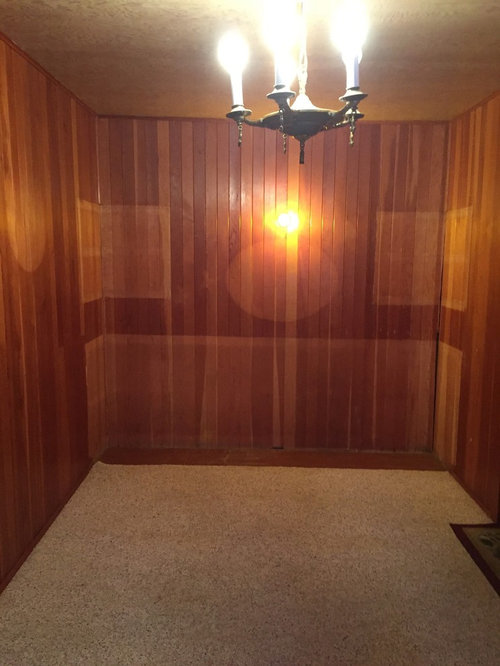 How to fix faded areas on stained wood walls