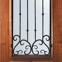 Pre-hung Single Door 80 Wood Mahogany Valencia Arch Top Arch Lite - Front Doors