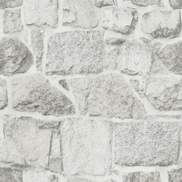Axelle White Stone Wallpaper Sample