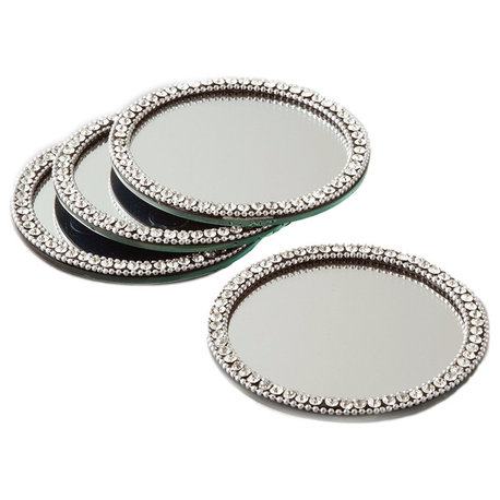 Elegance Brilliant Mirror Coasters, Set of 4