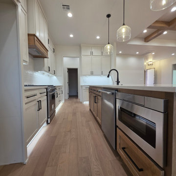 Chef's kitchen with clean lines