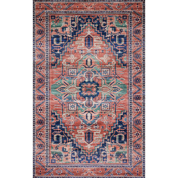 Coral Cielo Area Rug by Loloi x Justina Blakeney, 3'0"x5'0"