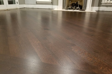 Glencoe, hardwood floor refinishing with custom color &hard water base finish