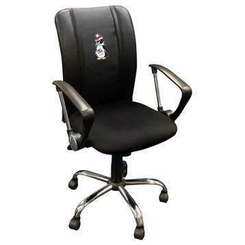 Youngstown State Penguins Task Chair With Arms Black Mesh Ergonomic