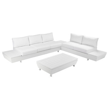 Yacht 3 Piece Sectional, White