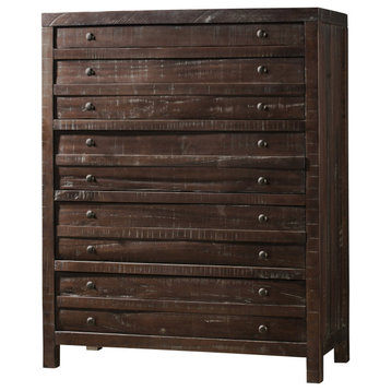 Tempton Rustic Country Chest in Coffee Brown