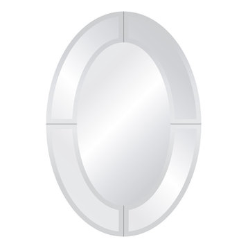 Royal Oval Overlay Mirror, 22"x30"