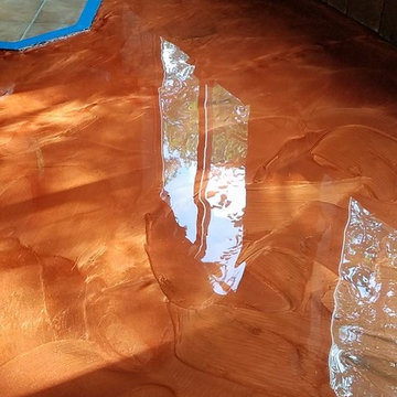 Blue and Copper Epoxy Flooring
