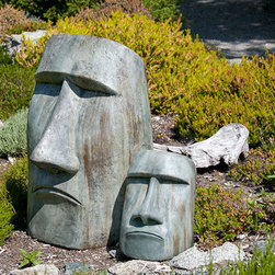 Rapa Nui Face - Garden Statues And Yard Art