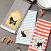 DII Assorted Dog House Embellished Dishtowel, 3-Piece Set
