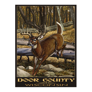 Door County Wisconsin Whitetail Deer No Hunter Giclee Art Print Poster by Paul A. Lanquist (9 inch x 12 inch), Size: 9 x 12